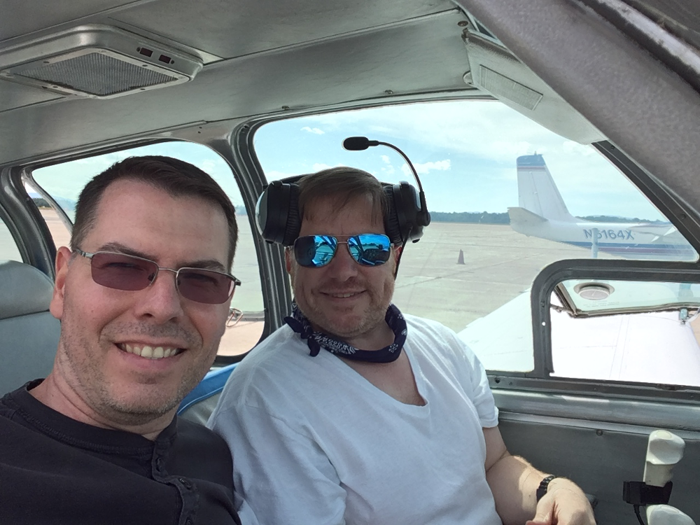 Shawn-takes-a-selfie-after-engine-shutdown-Plattsburgh-International-Airport
